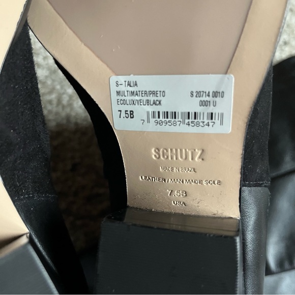 NEW Schutz Leather Tenia Overknee Boots Black 7.5 - Picture 12 of 13
